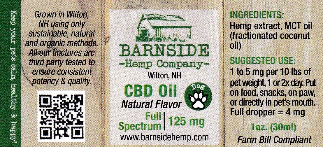 CBD Oil For Dogs Natural Flavor 125mg - Barnside Hemp