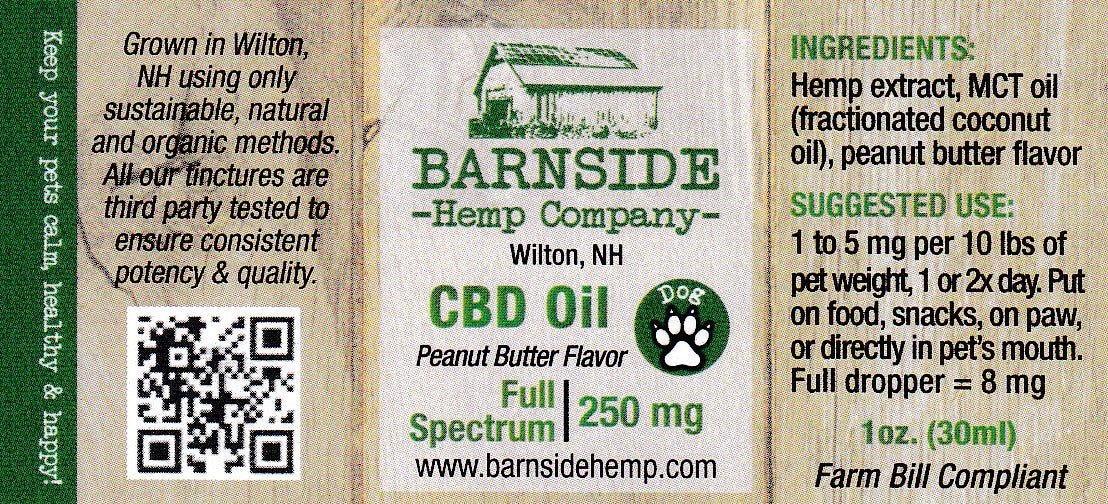 CBD Oil For Dogs Peanut Butter Flavor 250mg - Barnside Hemp