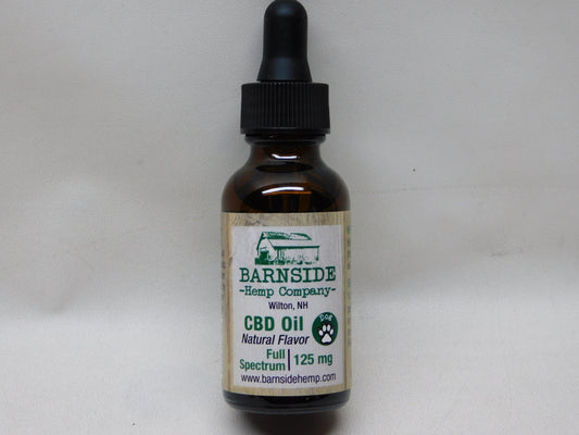 CBD Oil For Dogs Natural Flavor 125mg - Barnside Hemp