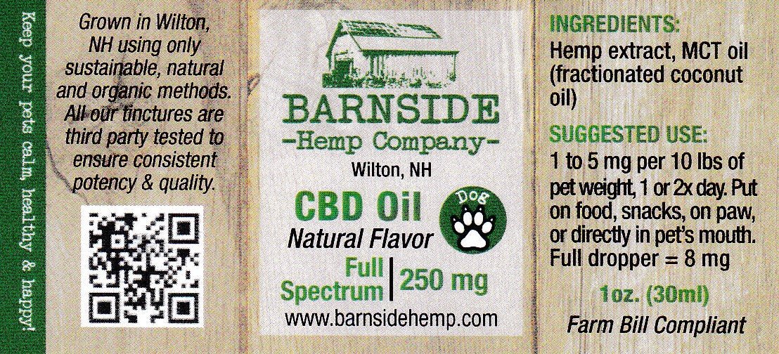 CBD Oil For Dogs Natural Flavor 250mg - Barnside Hemp