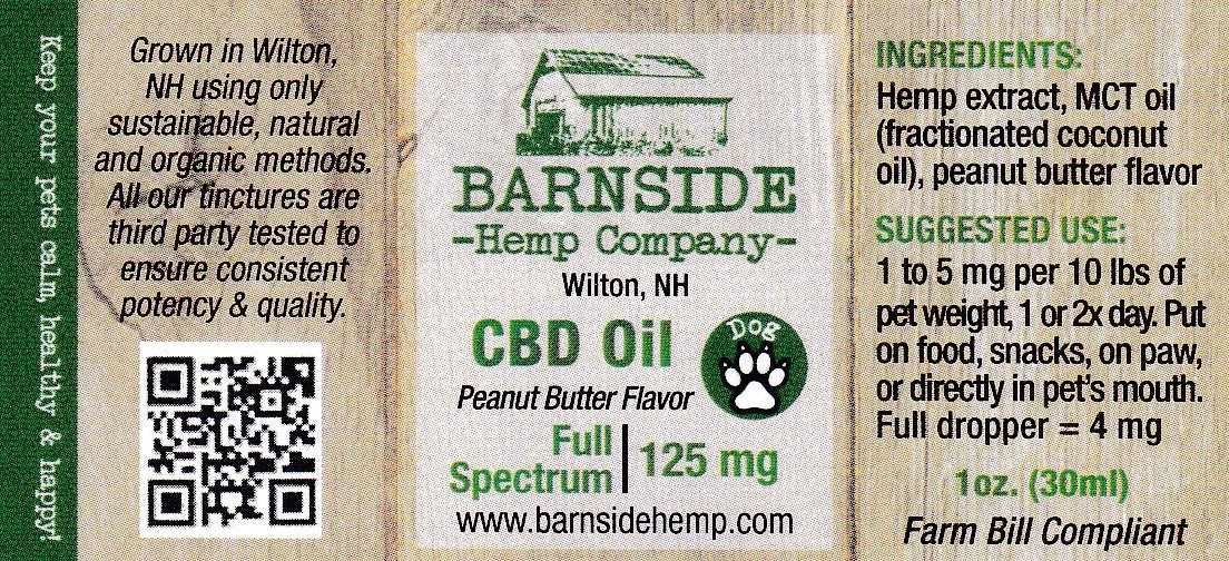 CBD Oil For Dogs Peanut Butter Flavor 125mg - Barnside Hemp